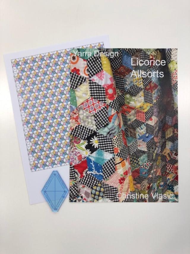 Licorice Allsorts Quilt Pattern + Acrylic Template Yarra Design Nuno Nuno